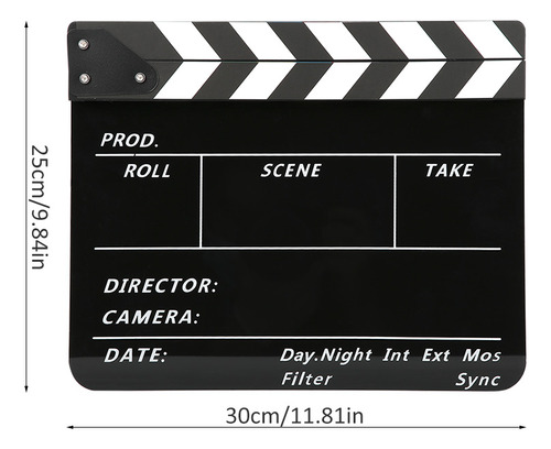 Claqueta Acrílica, 30 X 25 Cm, Director Movie Clappers