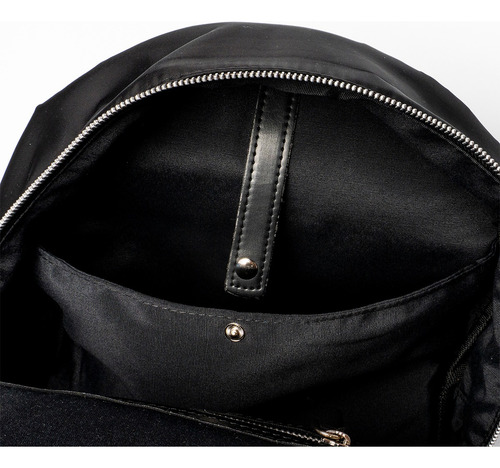 Mochilas Mujer Kiaora Hongi Color Negro Diseño De La Tela Liso