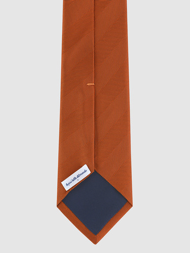 Corbata Brera Microtextura Hombre 416 Naranja Única