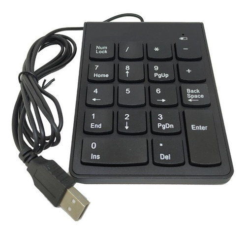 Mini Teclado Usb Numérico Com Fio Portátil Para Notebook Pc