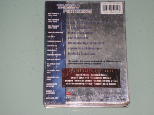 The Original Transformers -temporada 1 -boxset 4 Dvd's 80's (Usado)