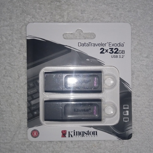 Pendrive Kingston Exodia 32gb X 2