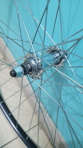 Ruedas Bicicleta Mtb 29 - 28 Aluminio Mazas Rosca Con Tuerca Color Negro