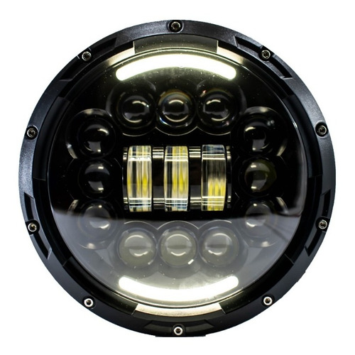 2 Faro Hiper Led Redondo 7 Pulgadas Ojo Blanco Y Ambar Jeep