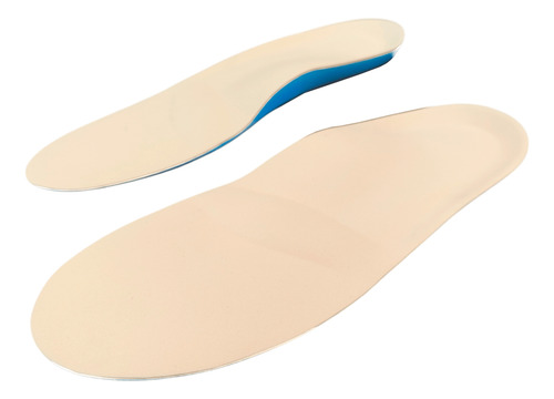 Plantilla Ortopedica Pie Plano Pelite C/barra Metatarsal Chico Largo Pie 23-25 Cm Beige Con Azul