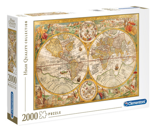 Imagen 1 de 2 de Rompecabezas Clementoni High Quality Collection Ancient Map 32557 de 2000 piezas