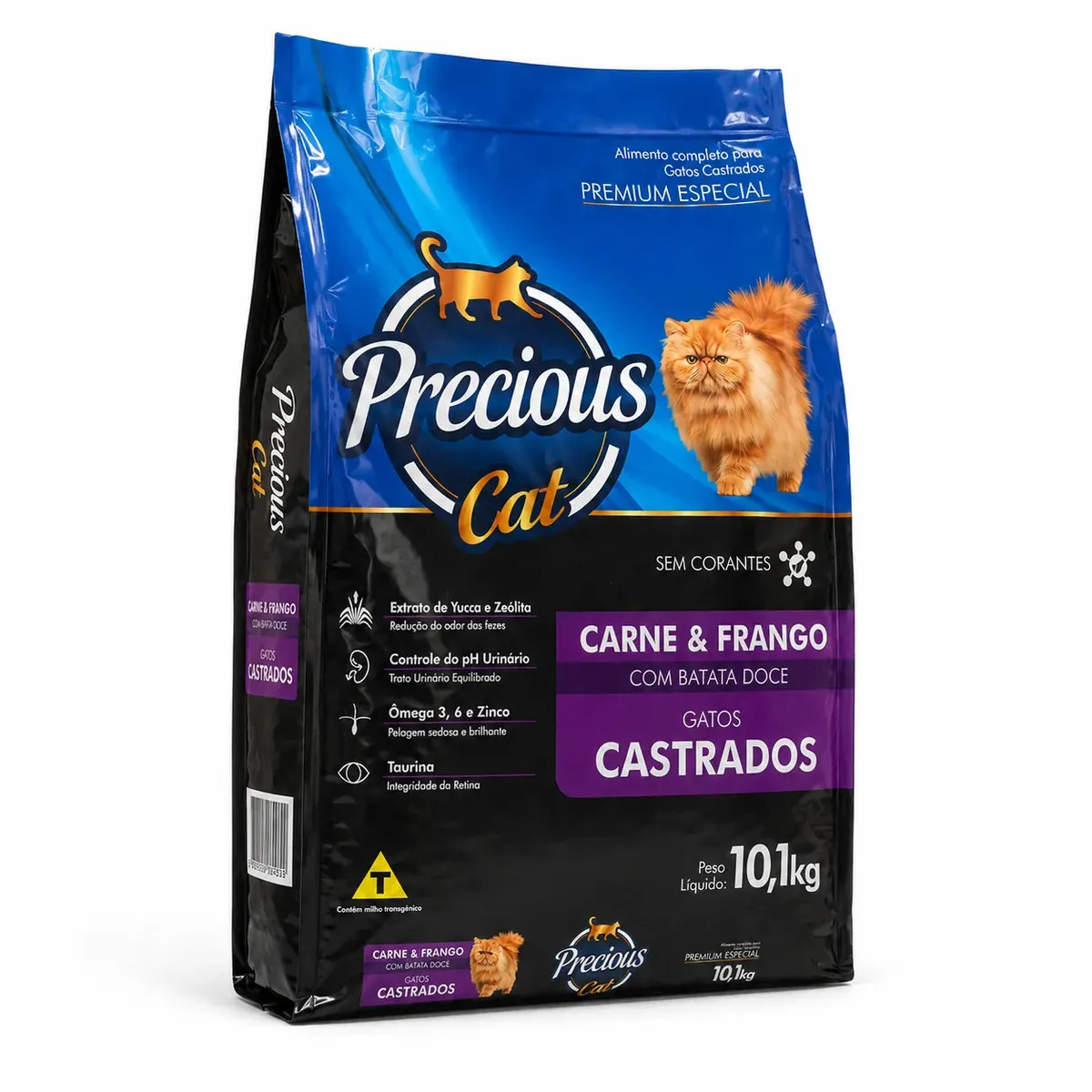 Ração Gatos Adultos Castrados Precious Cat 10,1 Kg