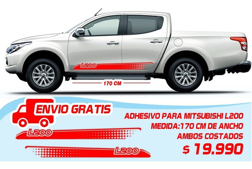 Adhesivos Mitsubishi L200, Puertas Ambos Costados.