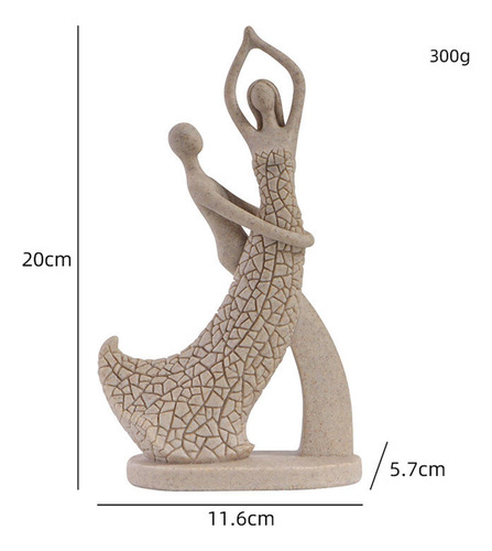 Escultura Abstracta Del Amante De 11,6 Cm X 5,7 Cm X 20 Cm