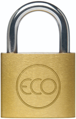Imagen 1 de 5 de Candado Eco 40mm Acero Bronceado + 2 Llaves