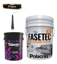 Comprar Combo Pintura Polacrin 20 Lts + Enduido Int\u002Fext + Rodillo