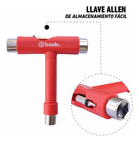 Herramienta Para Patines Hook /penny Red