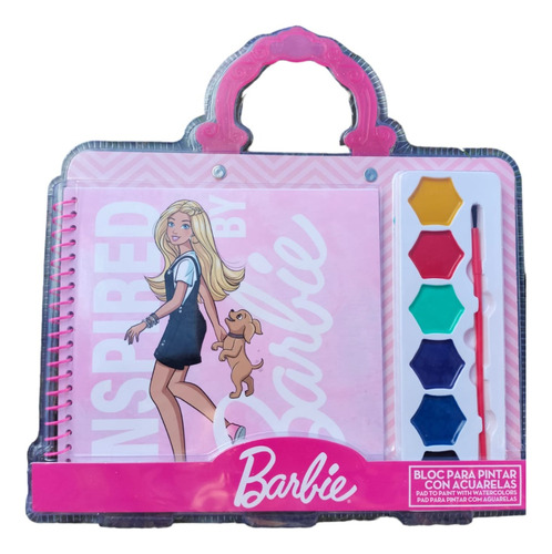 Block Con Acuarela Muñeca Barbie Para Pintar