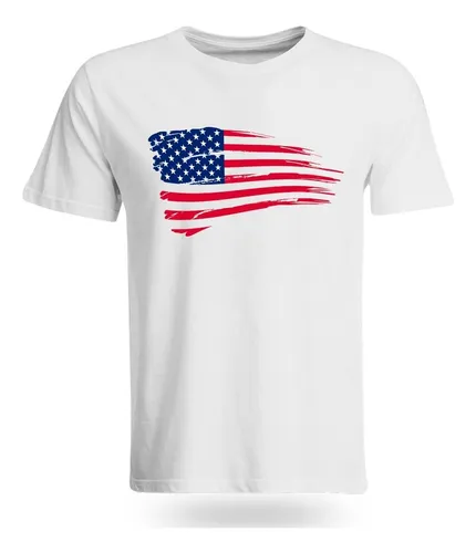Camisetas Bandera Estados Unidos Usa Unisex Adultos Cuotas sin