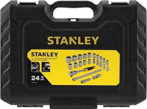 Imagen 2 de 4 de Set Juego De Tubos De 1/2'' 24 Piezas Stanley Stmt82830-1