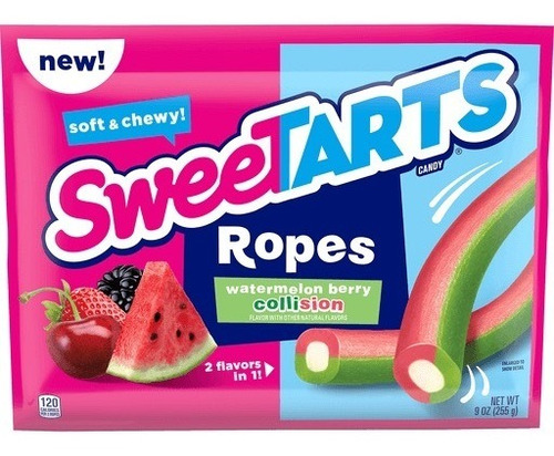 Imagen 1 de 2 de Sweetarts Ropes Watermelon Berry Dulces Americanos