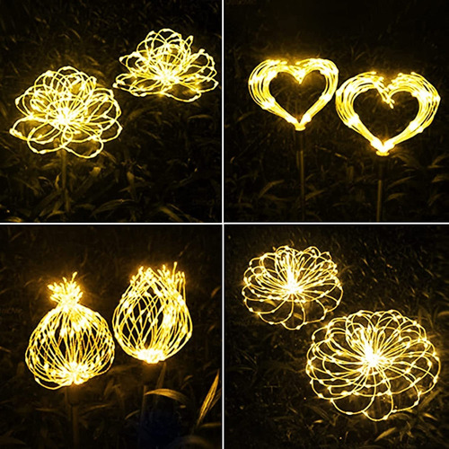 Luces Solares Para Jardín, Luces De Fuegos Artificiales Impe