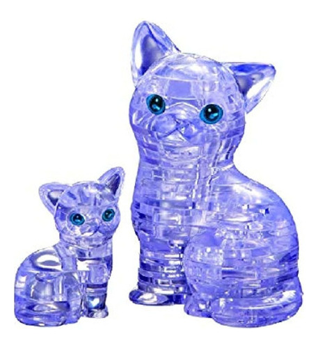 Original 3d Crystal Puzzle Cat Y Kitten Clear