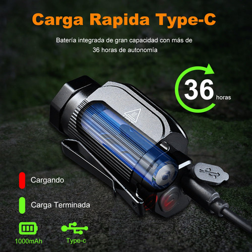 Lampara Cabeza, Linterna De Cabeza Ip68 Recargable,