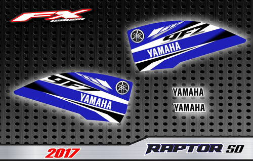 Calcos Simil Original Yamaha Raptor 50 2017  Fxcalcos