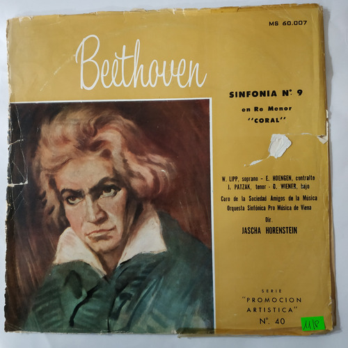 Música Disco Vinilo, Beethoven Sinfonia N: 9 En Re Menor (Usado)