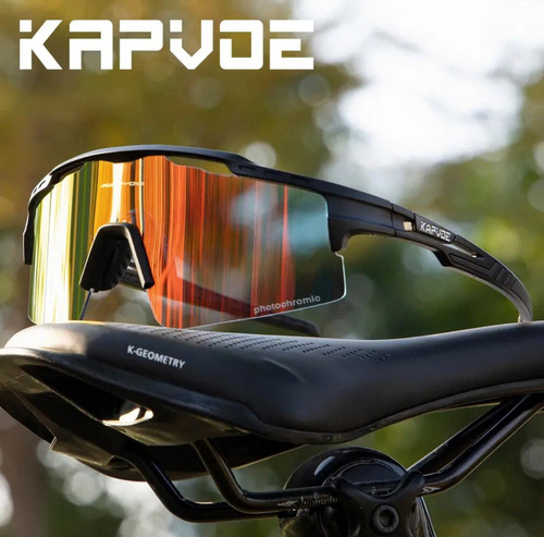Lentes Fotocromaticos Ciclismo Ruta Mtb K A P V O E Ultra Lente Red Gravity Medium Frame Black Armazón Ultra Frame Color