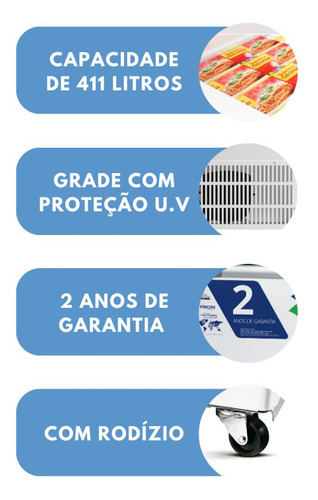 Freezer Horizontal 411 Litros Dupla Ação Hced411 Fricon