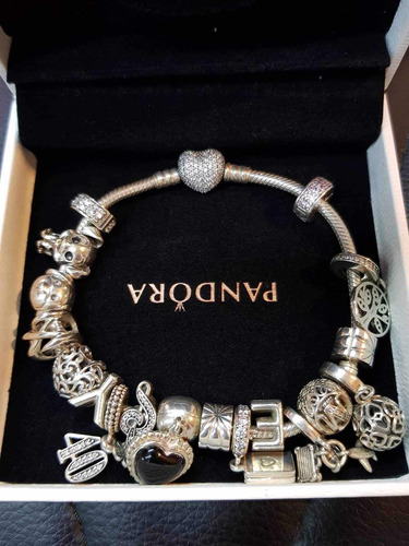 Pulsera Pandora Vintage Con 17 Charms 100% Original