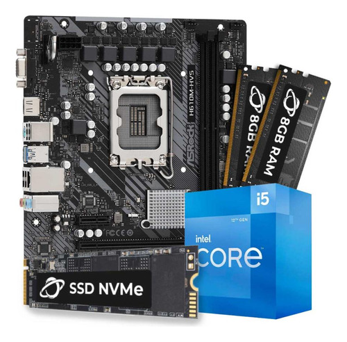 Kit Upgrade I5 12400f + Asrock H610m-hvs + 16gb + 1tb Ssd