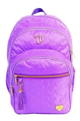 Imagem 4 de 4 de Mochila Capricho Love Lilas 10975 Roxa Escolar Original