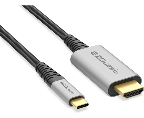 Ezquest Usb C A Hdmi 4k 60hz Cable (2.2 Pies) Con Hdr, Nylon