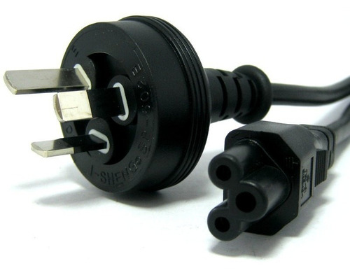 Cable Power Tipo Trebol 220v Cargadores Notebooks Pc 1,2 Mts