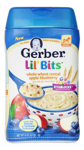 Gerber Lil Bits Cereal Para Bebé De Trigo Integral, Manzana