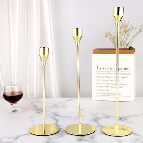 Candelabro Alto De Hierro Forjado (y-l) Para Copa De Vino O