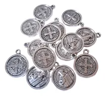 Comprar Pack 24 Dijes Medallas San Benito Metal Insumos Bijou