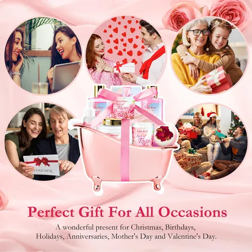Set De Baño Saint Roy Mother Gift Para Mujer Con Aroma A Ros