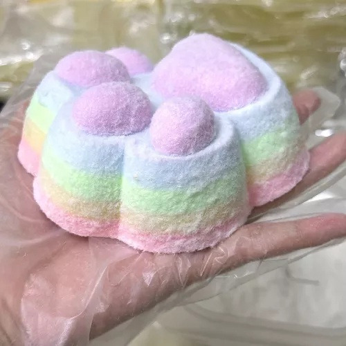 Brinquedo Macio Em Forma De Pata De Gato Arco-íris
