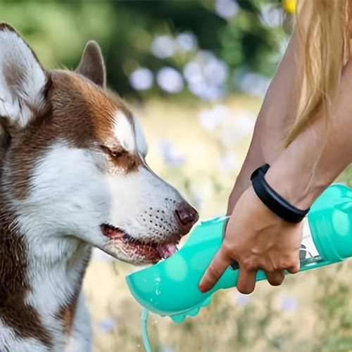 Garrafa Água Pet Passeio 350ml Bebedouro Com Trava Não Vaza