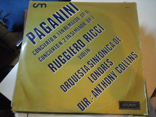 Vinilo 5335 - Concierto N° 1 En Re Mayor Op. 6 - Paganini 