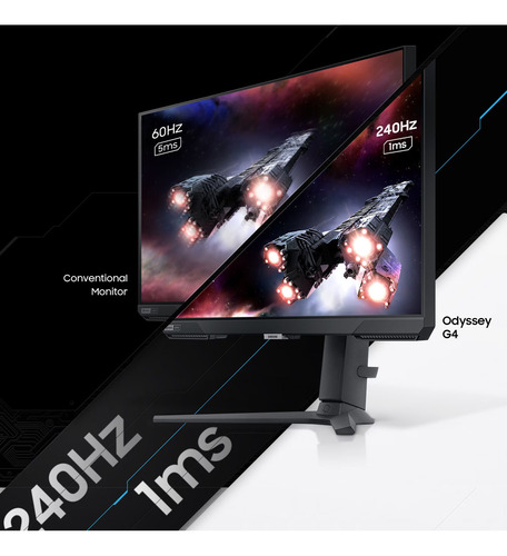 Monitor Samsung Odyssey G4 Ls27bg400elarg 27ips 240hz Gaming Negro