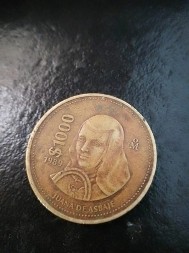 Moneda De 1000 Pesos Sor Juana Inés De La Cruz De 1989