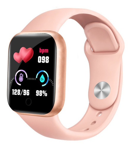 4 Pzas Smart Watch Y68 Reloj Inteligente Mujer Hombre