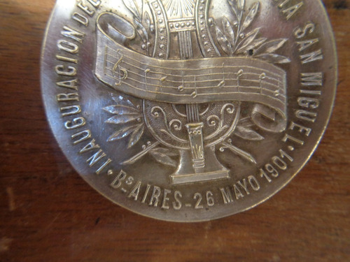 Imagen 4 de 8 de Antigua Medalla Inauguracion Organo Iglesia San Miguel 1901