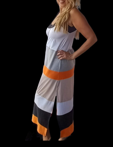 Imagen 3 de 3 de Vestido Solero Largo Verano Algodón Pima