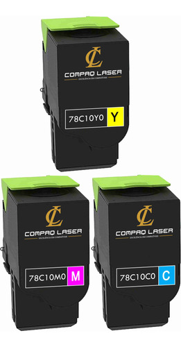 03x Toners Para Cs421 Cx421 Cx522 Cs521 Cs622 Cx622 - Y M C