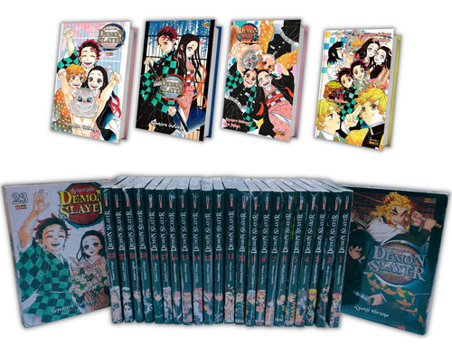 Kimetsu No Yaiba Mangá Vol. 1 Ao 23 + 5 Volumes Extras - Demon Slayer Coleção Completa Em Português