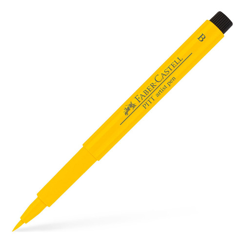 Caneta Artística Faber-castell Pitt Pincel Cor Amarelo Cadmio - 167407n