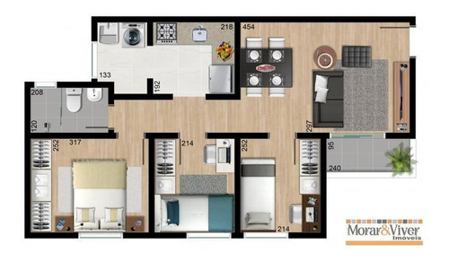 Imagem 3 de 15 de Apartamento Para Venda Em Curitiba, Santa Cândida, 3 Dormitórios, 1 Banheiro, 1 Vaga - Ctb19953_1-808646