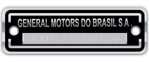 Plaqueta Em Aço Inox Puro  Nº Chassi General Motors Brasil.