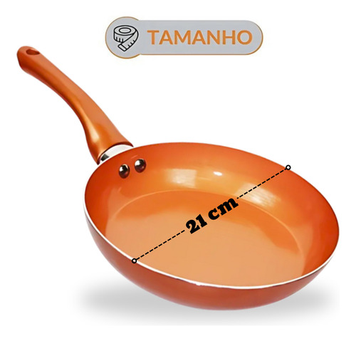 Frigideira Gourmet Cerâmica Antiaderente 21cm 900ml